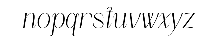 LOUISfelligri-ExtLtSlant Font LOWERCASE