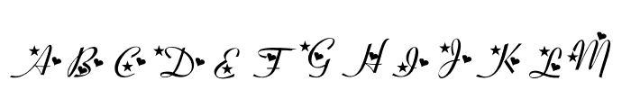 LOVELY KOMAIZA Handwrit Font UPPERCASE