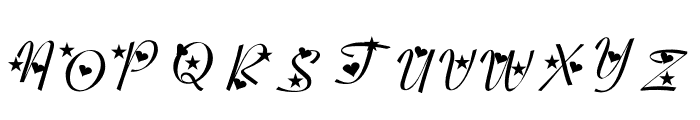 LOVELY KOMAIZA Handwrit Font UPPERCASE