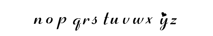 LOVELY KOMAIZA Handwrit Font LOWERCASE