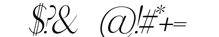 LUNE Italic Font OTHER CHARS