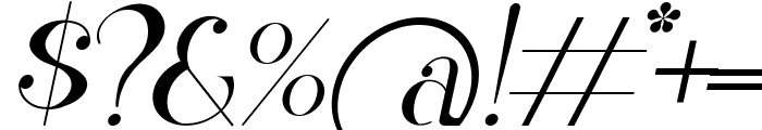La Obrige Italic Font OTHER CHARS