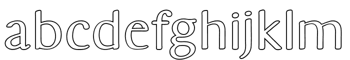 LaCoffee-Outline Font LOWERCASE