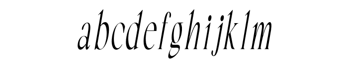 Lagency-CondensedItalic Font LOWERCASE