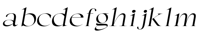 Lagency-WideItalic Font LOWERCASE