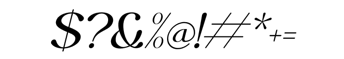 Lagoonya Italic Font OTHER CHARS