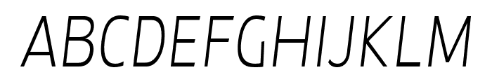 LaireSans-LightObliqCond Font UPPERCASE