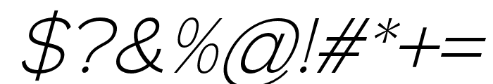 Lakaran-ExtraLightItalic Font OTHER CHARS