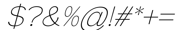 Lakaran-ThinItalic Font OTHER CHARS