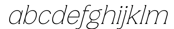 Lakaran-ThinItalic Font LOWERCASE