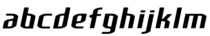 Lakisa ExtraBold Expanded Italic Font LOWERCASE