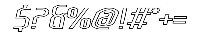 Lakisa Outline Expanded Italic Font OTHER CHARS