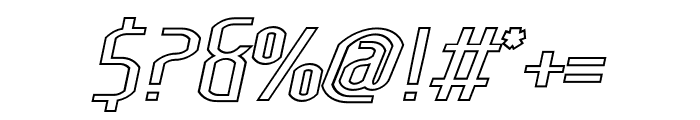 Lakisa Outline Italic Font OTHER CHARS