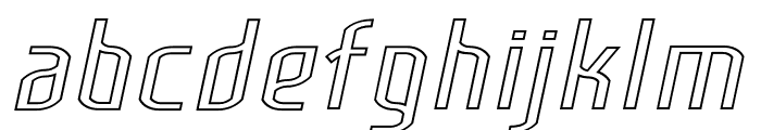 Lakisa Outline Italic Font LOWERCASE