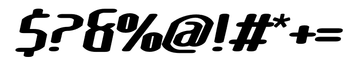 Lakisa Rounded ExtraBold Expanded Italic Font OTHER CHARS