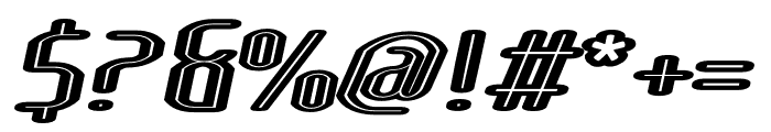 Lakisa Rounded Stencil Expanded Italic Font OTHER CHARS