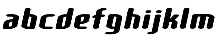Lakisa Rounded UltraBlack Expanded Italic Font LOWERCASE