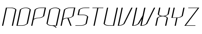 Lakisa Rounded UltraLight Expanded Italic Font UPPERCASE