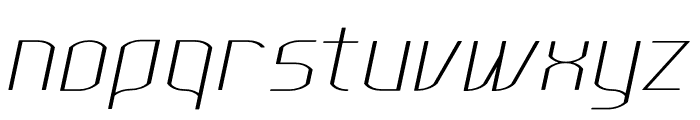 Lakisa Rounded UltraLight Expanded Italic Font LOWERCASE