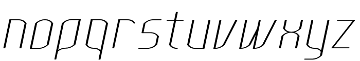 Lakisa Rounded UltraLight Italic Font LOWERCASE