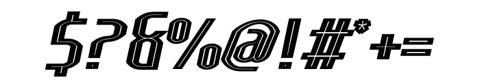 Lakisa Stencil Italic Font OTHER CHARS