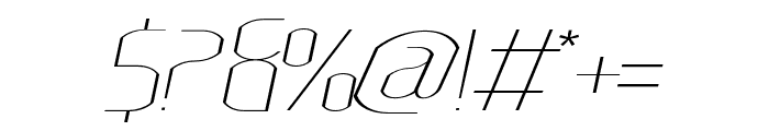 Lakisa Thin Expanded Italic Font OTHER CHARS