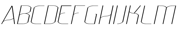 Lakisa Thin Expanded Italic Font UPPERCASE