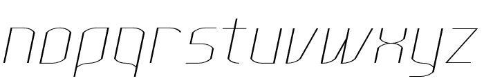 Lakisa Thin Expanded Italic Font LOWERCASE