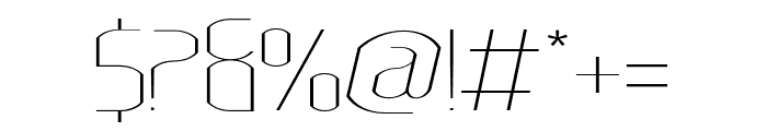 Lakisa Thin Expanded Font OTHER CHARS