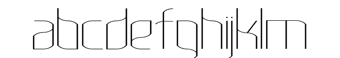 Lakisa Thin Expanded Font LOWERCASE