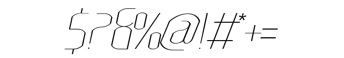 Lakisa Thin Italic Font OTHER CHARS