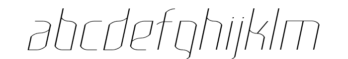 Lakisa Thin Italic Font LOWERCASE