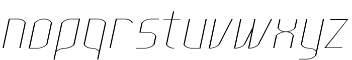 Lakisa Thin Italic Font LOWERCASE