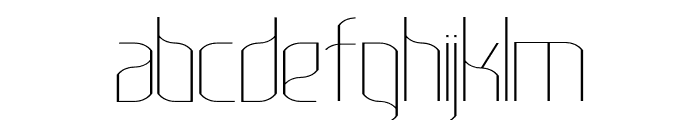Lakisa Thin Font LOWERCASE