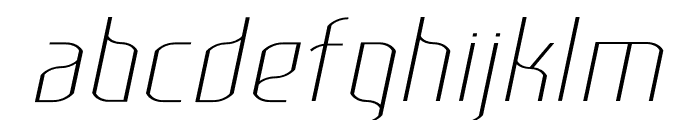 Lakisa UltraLight Italic Font LOWERCASE