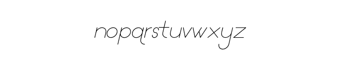Lamberto Thin Italic Font LOWERCASE