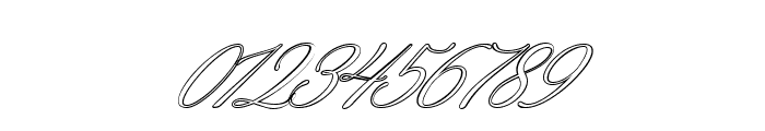 Lamborghini Slant Outline Font OTHER CHARS