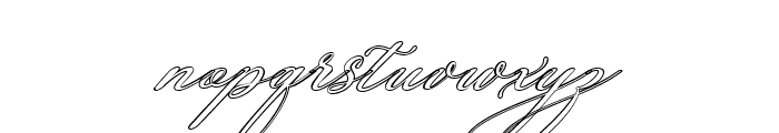 Lamborghini Slant Outline Font LOWERCASE