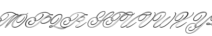 LamborghiniSlantOutline Font UPPERCASE