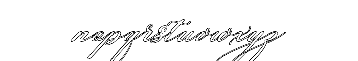 LamborghiniSlantOutline Font LOWERCASE