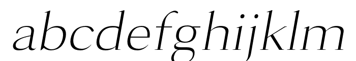 Lara Light Italic Font LOWERCASE