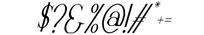LargelyElegant-Italic Font OTHER CHARS