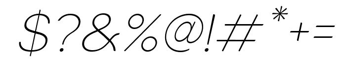 Laro Display ExtraLight Italic Font OTHER CHARS