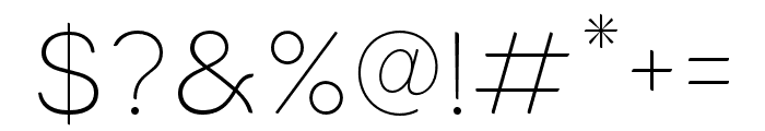 Laro Display ExtraLight Font OTHER CHARS