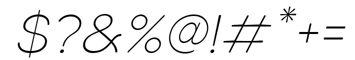Laro Soft ExtraLight Italic Font OTHER CHARS