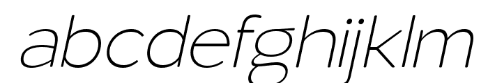 Laro Soft ExtraLight Italic Font LOWERCASE
