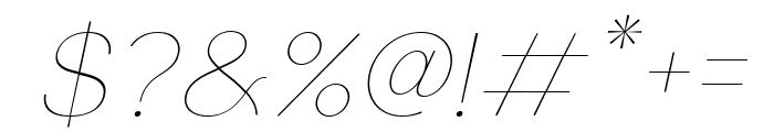 Laro Soft Thin Italic Font OTHER CHARS