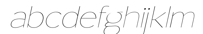 Laro Soft Thin Italic Font LOWERCASE
