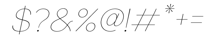 LaroDisplay-ThinItalic Font OTHER CHARS
