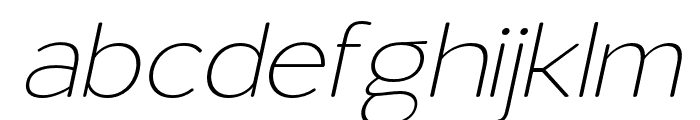 LaroSoft-ExtraLightItalic Font LOWERCASE